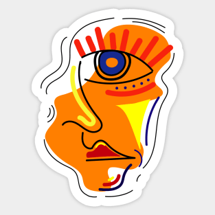 Abstract face Sticker